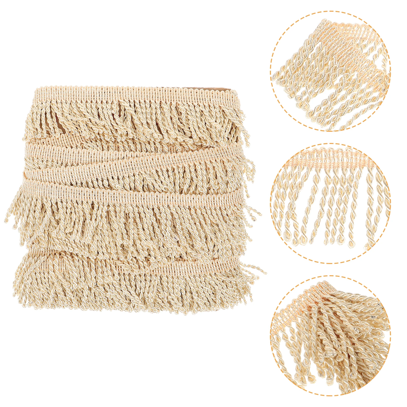 Fringed Trim Polyester Silk Elegant Sewing Material for Curtain Tassel Decoration Home Accent
Fringed Trim Polyester Silk Elegant Sewing Material for Curtain Tassel Decoration Home Accent
