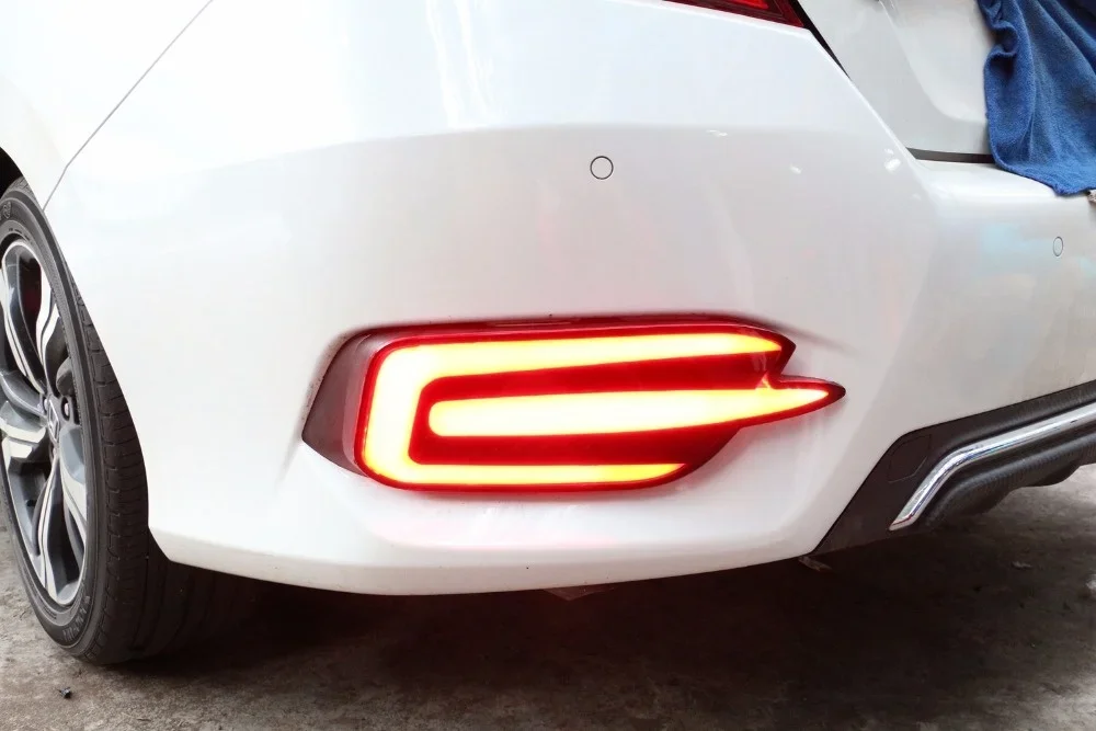 Светодиодный фонарь заднего бампера Eosuns для Honda Civic 10th 2016, дальний фонарь + стоп-сигнал, 2 функции сигнальная лампа, беспроводной переключатель
Светодиодный фонарь заднего бампера Eosuns для Honda Civic 10th 2016, дальний фонарь + стоп-сигнал, 2 функции сигнальная лампа, беспроводной переключатель
