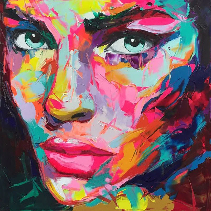 Francoise Nielly Hand Painted on Canvas Face Portrait Painting Square Pop Wall Art Home Decor
Francoise Nielly Hand Painted on Canvas Face Portrait Painting Square Pop Wall Art Home Decor