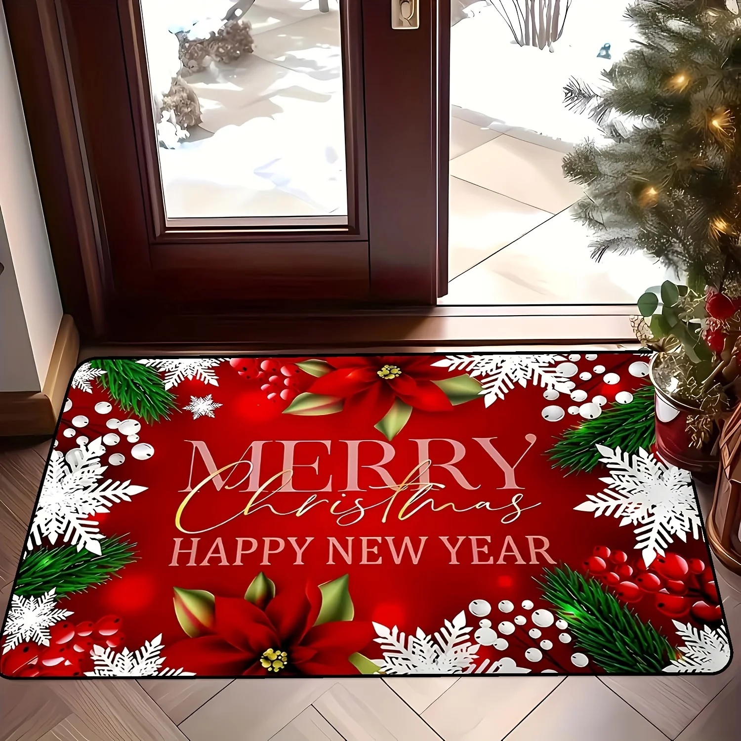 VIKAMA Holiday Christmas Rug Christmas Red Doormat Indoor & Outdoor Home Decor Festive Party Decorations
VIKAMA Holiday Christmas Rug Christmas Red Doormat Indoor & Outdoor Home Decor Festive Party Decorations