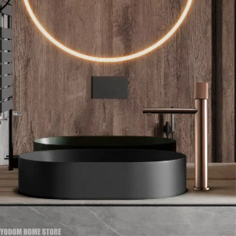 Brass Black Bathroom Faucet Round Hand Washing Toilet Table Under High-end Hotel Hot and Cold Faucet
Brass Black Bathroom Faucet Round Hand Washing Toilet Table Under High-end Hotel Hot and Cold Faucet