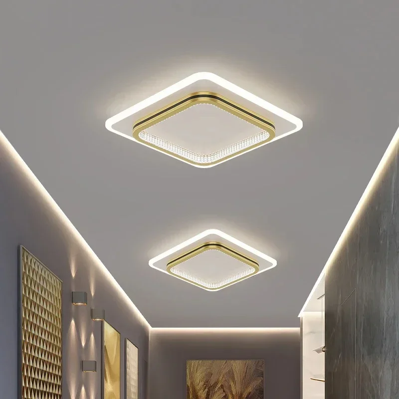 Modern LED Gold Ceiling Lamp for Porch Entrance Living Room Dining Room Lamp with Crystal Black Shade Lamp Round Square Shade
Modern LED Gold Ceiling Lamp for Porch Entrance Living Room Dining Room Lamp with Crystal Black Shade Lamp Round Square Shade