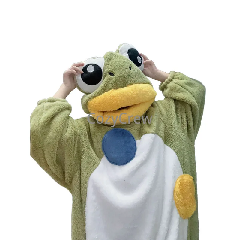 Unisex Adult Green Frog Animal Onesie Pajamas Soft Flannel Full Zip Winter Warm Home Sleepwear Halloween Cosplay Jumpsuit
Unisex Adult Green Frog Animal Onesie Pajamas Soft Flannel Full Zip Winter Warm Home Sleepwear Halloween Cosplay Jumpsuit