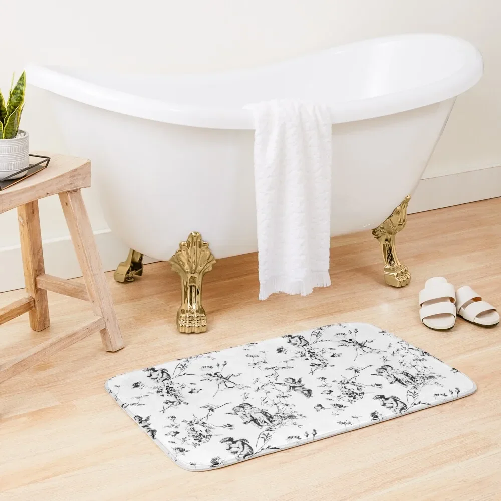 Romantic Modern Vintage Cherub Cupid Angels Black White Floral Toile Bath Mat Entrance Doormat Bathroom Gadgets Mat
Romantic Modern Vintage Cherub Cupid Angels Black White Floral Toile Bath Mat Entrance Doormat Bathroom Gadgets Mat