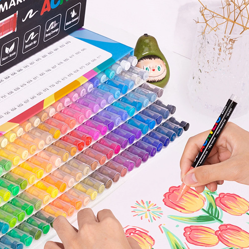 12-72 colors Paint Markers, Brush Acrylic Paint Pens for Art Supplies
12-72 colors Paint Markers, Brush Acrylic Paint Pens for Art Supplies