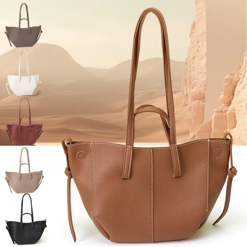 Brown Wing Design Tote Bag with Contrast Stitching Pebbled Leather Top Handle Shoulder Bag Structured Base with Side Drawstring
Brown Wing Design Tote Bag with Contrast Stitching Pebbled Leather Top Handle Shoulder Bag Structured Base with Side Drawstring