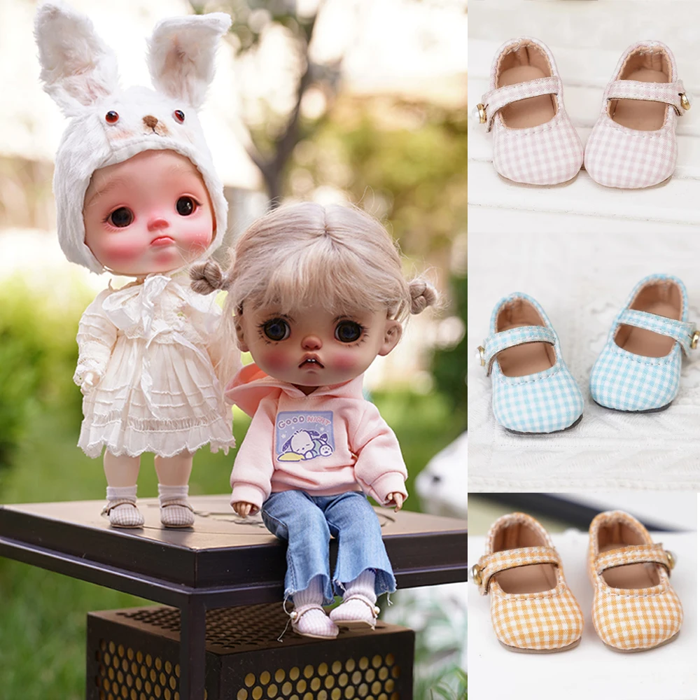 D09-P740 children handmade toy 1/6 gl yosd Doll MSD DD BJD/SD doll shoes grid Square toe flat shoes 1pair
D09-P740 children handmade toy 1/6 gl yosd Doll MSD DD BJD/SD doll shoes grid Square toe flat shoes 1pair