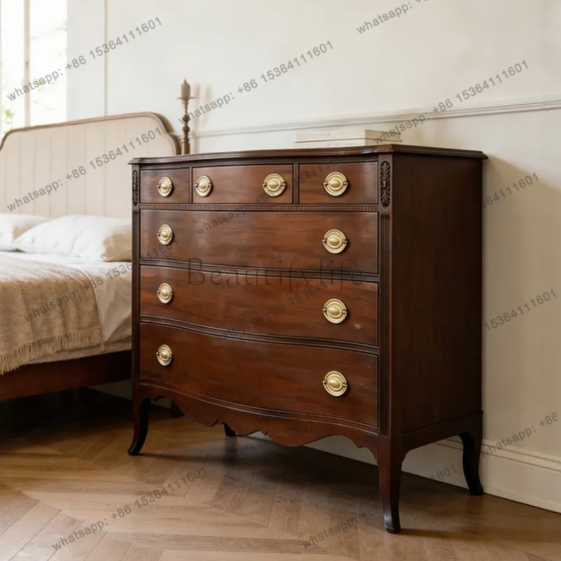 French retro solid wood six-chest cabinet medium antique bedroom storage living room wall cabinet
French retro solid wood six-chest cabinet medium antique bedroom storage living room wall cabinet