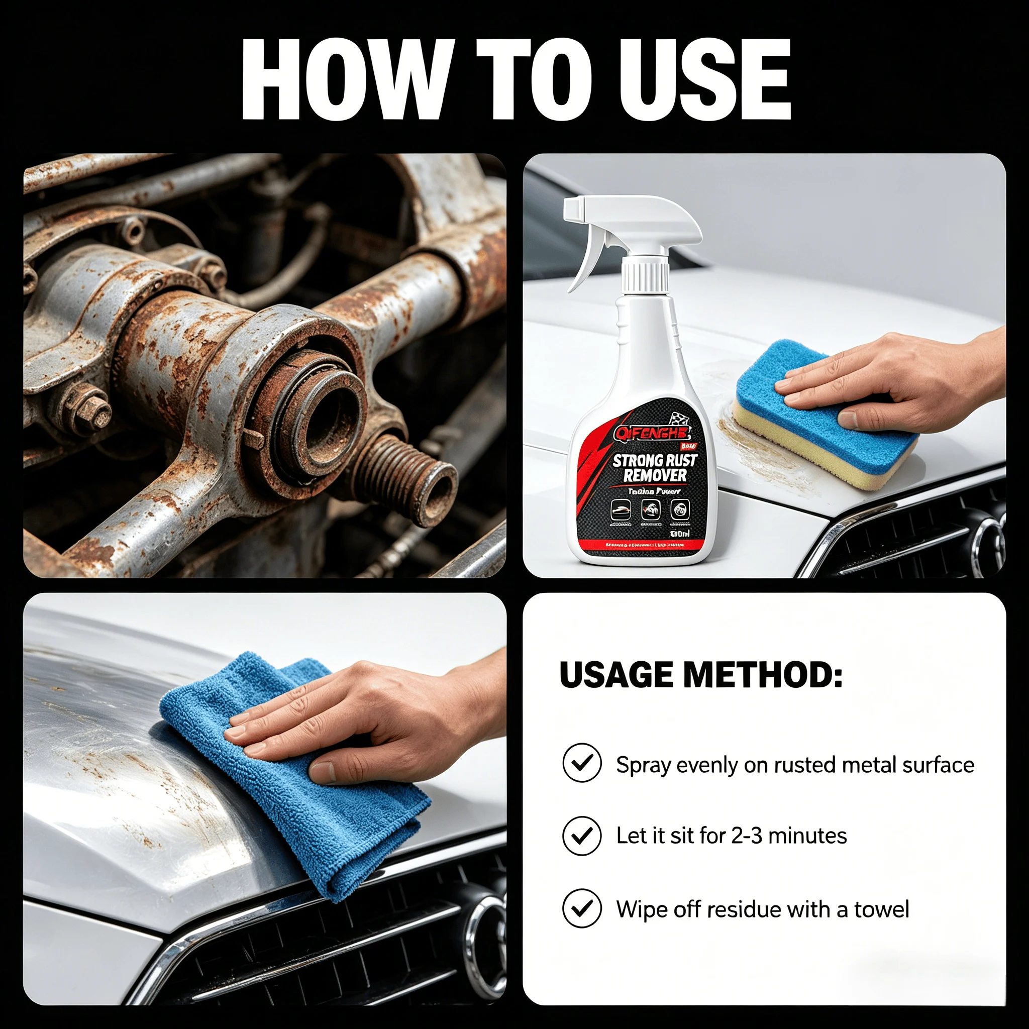 500ml Rust Remover Spray: Instant Rust Dissolver, No Scrubbing. Restores Metal Like New. Anti-Rust Protection for Auto, Home, To
500ml Rust Remover Spray: Instant Rust Dissolver, No Scrubbing. Restores Metal Like New. Anti-Rust Protection for Auto, Home, To