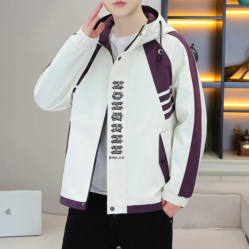 2025 Spring Autumn Fashion Men's Hooded Baseball Jackets Casual Coats Youth Streetwear Slim Fit Windbreaker Boys Tops Clothing
2025 Spring Autumn Fashion Men's Hooded Baseball Jackets Casual Coats Youth Streetwear Slim Fit Windbreaker Boys Tops Clothing