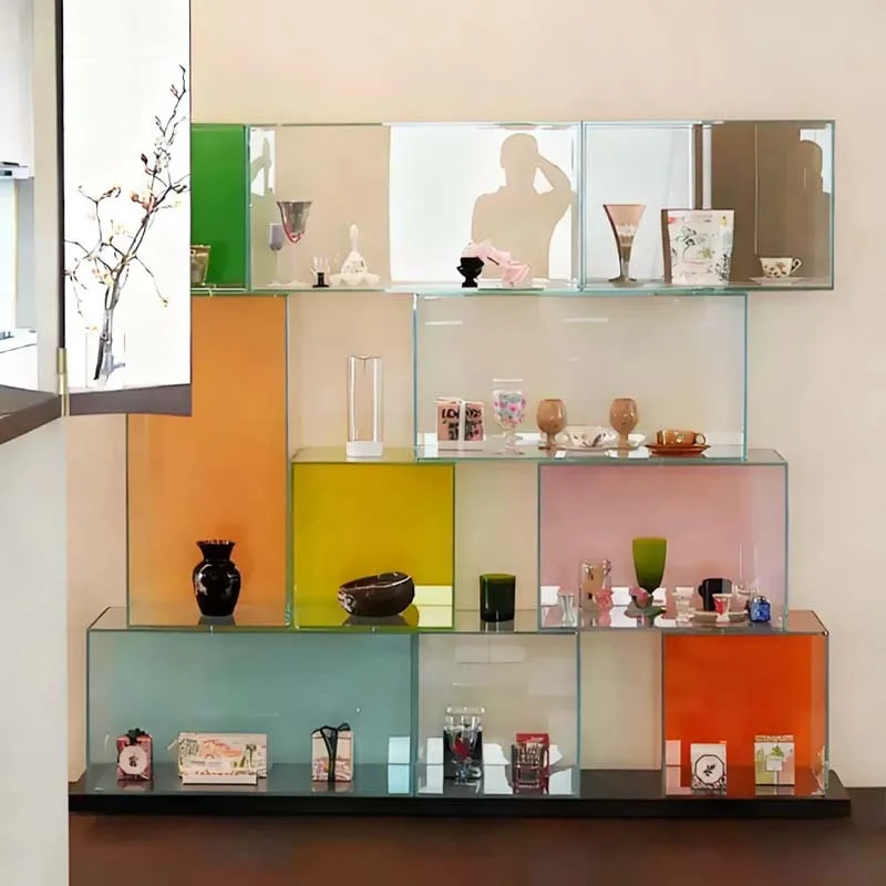 Italian minimalist glass rainbow combination bookshelf living room wall bookcase storage display case ornament display case
Italian minimalist glass rainbow combination bookshelf living room wall bookcase storage display case ornament display case