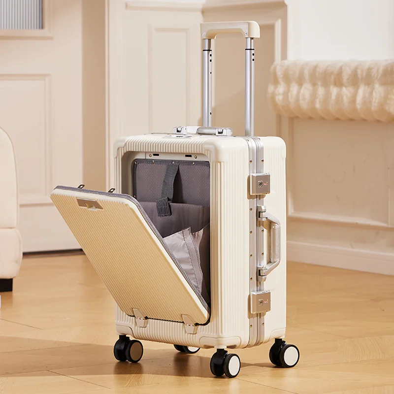Front-Opening Luggage 2025 New Multi-Functional Aluminum Frame Travel Suitcase 20/24 Inch Unisex Business Trolley Case Cabin
Front-Opening Luggage 2025 New Multi-Functional Aluminum Frame Travel Suitcase 20/24 Inch Unisex Business Trolley Case Cabin