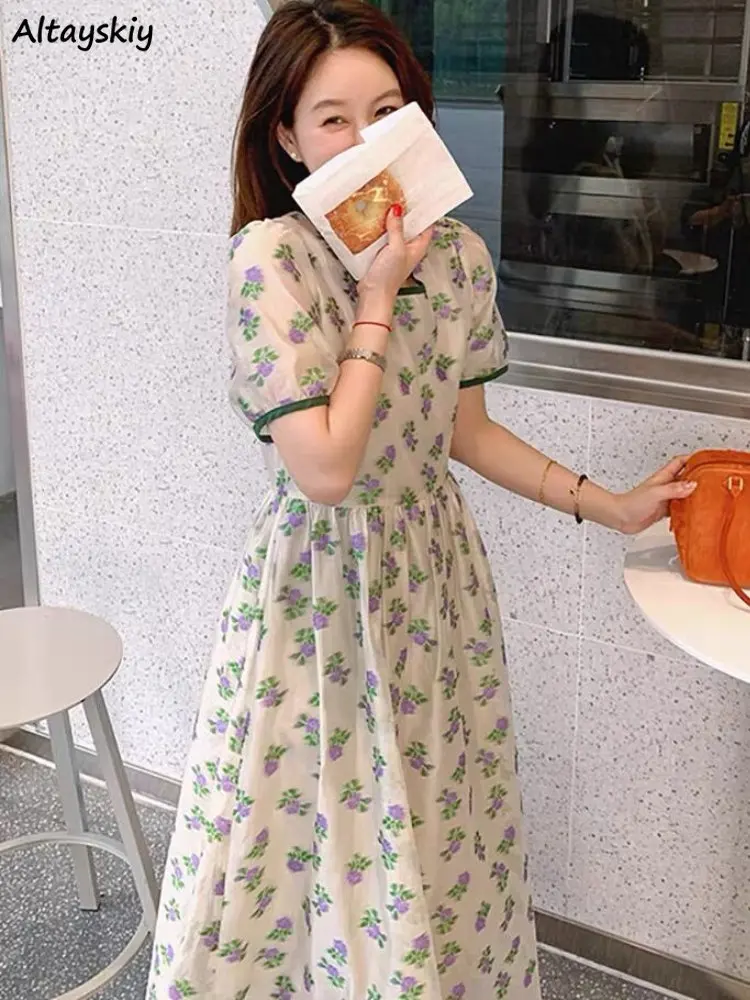 Floral Dresses Women Temperament Casual Summer Vintage Female Gentle Prairie Chic Charming Korean Style Empire Popular A-line
Floral Dresses Women Temperament Casual Summer Vintage Female Gentle Prairie Chic Charming Korean Style Empire Popular A-line