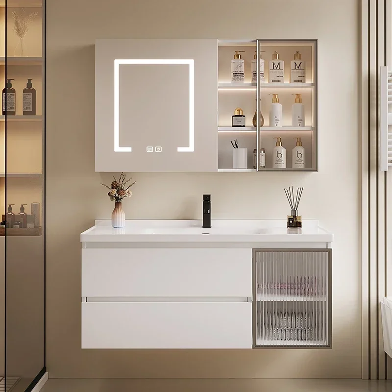 Nordic Luxury Cream Style Smart Bathroom Cabinets Wall-mounted Storage Fog Removal Vanity Combo Fashion Simple Furniture FYBC
Nordic Luxury Cream Style Smart Bathroom Cabinets Wall-mounted Storage Fog Removal Vanity Combo Fashion Simple Furniture FYBC