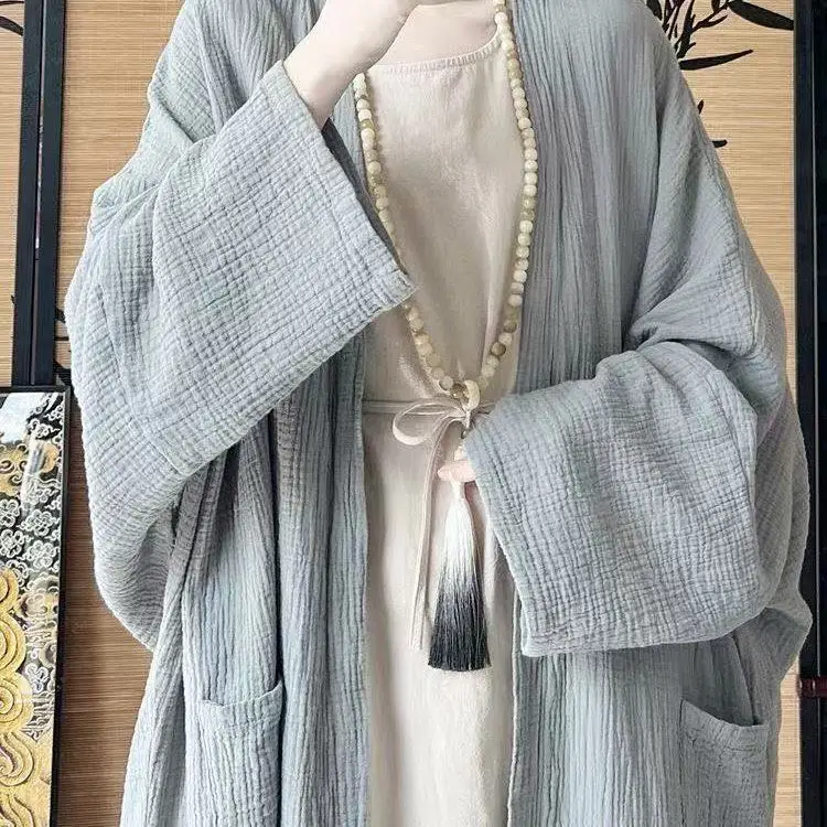 150KG Large New Chinese Style Costume Men Women Solid Color Cotton Mesh Tops Shirt Vintage Zen Tea Incense Outer Cardigan Robe
150KG Large New Chinese Style Costume Men Women Solid Color Cotton Mesh Tops Shirt Vintage Zen Tea Incense Outer Cardigan Robe