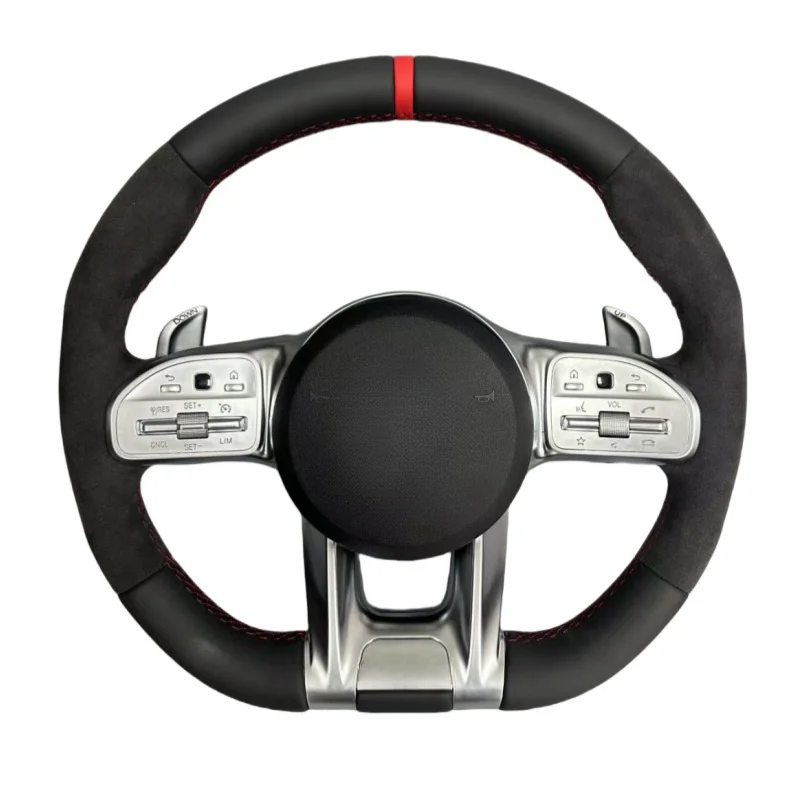 Black Leather Forged Carbon Fiber Steering Wheel for Mercedes Benz W204 W205 W211 W213 W212 W222 EQA E550 G63 C63 AMG GThite
Black Leather Forged Carbon Fiber Steering Wheel for Mercedes Benz W204 W205 W211 W213 W212 W222 EQA E550 G63 C63 AMG GThite