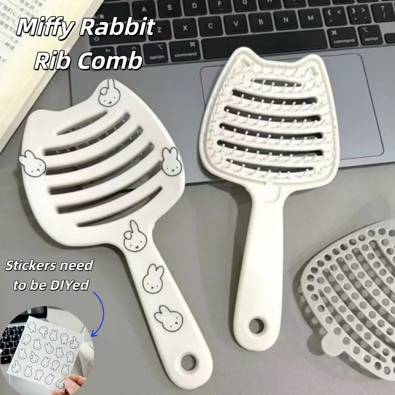 New Miffy Cat-Ear Volumizing Hair Brush - Ribbed Scalp Massage Comb for High Skull Top, Perfect for Women with Long Wavy Hair
New Miffy Cat-Ear Volumizing Hair Brush - Ribbed Scalp Massage Comb for High Skull Top, Perfect for Women with Long Wavy Hair