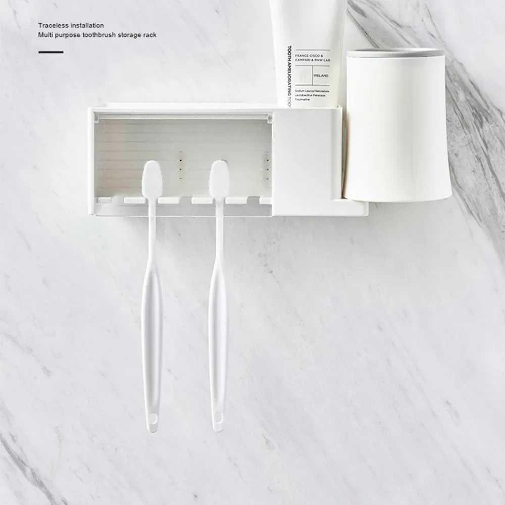 Self Adhesive Toothbrush Holder Practical with Cover Wall Mounted Toothbrush Rack White 5 Slots Toothbrush Hanger Bathroom
Self Adhesive Toothbrush Holder Practical with Cover Wall Mounted Toothbrush Rack White 5 Slots Toothbrush Hanger Bathroom