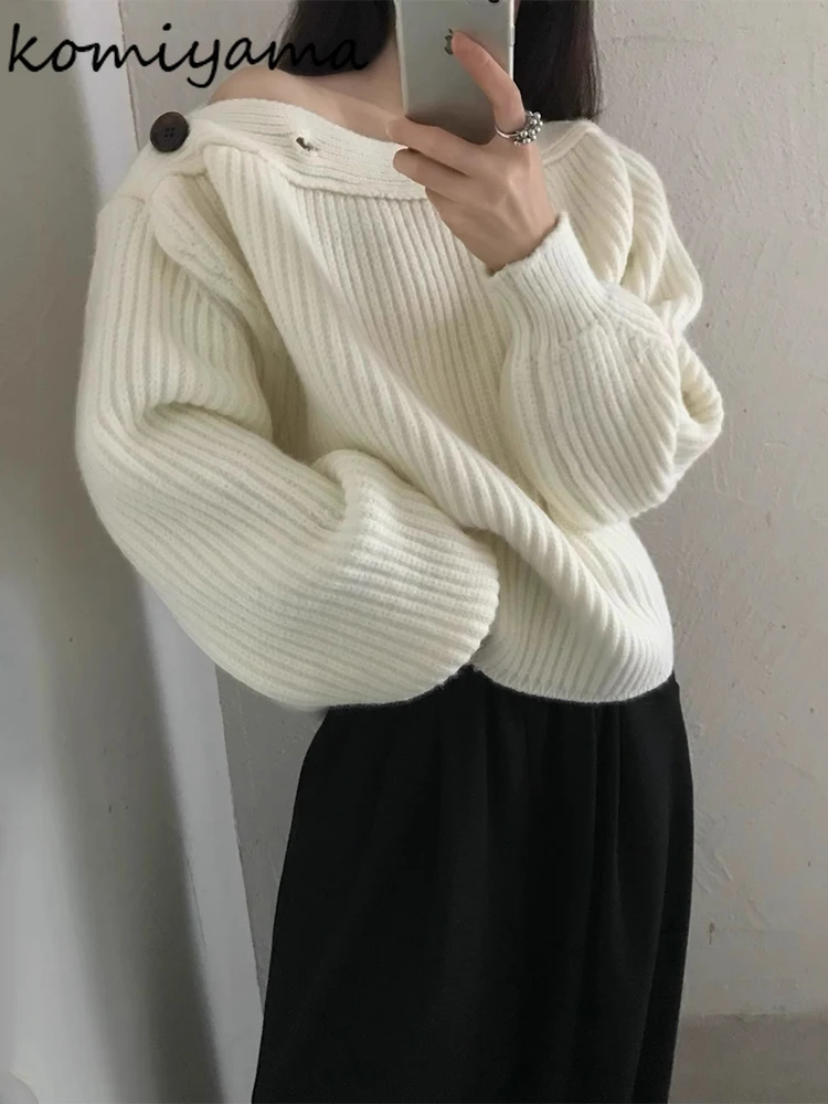 Ropa De Mujer с открытыми плечами, вязаный свитер Roupas с длинными рукавами, нерегулярный свитер, женская одежда в корейском стиле, осень-зима, новый Sueter
Ropa De Mujer с открытыми плечами, вязаный свитер Roupas с длинными рукавами, нерегулярный свитер, женская одежда в корейском стиле, осень-зима, новый Sueter