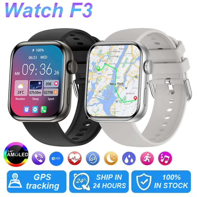 2024 New for OPPO iOS Watch F3 Smartwatch Bluetooth Call temperature monitoring GPS tracking IP68 waterproof AMOLED smartwatch
2024 New for OPPO iOS Watch F3 Smartwatch Bluetooth Call temperature monitoring GPS tracking IP68 waterproof AMOLED smartwatch