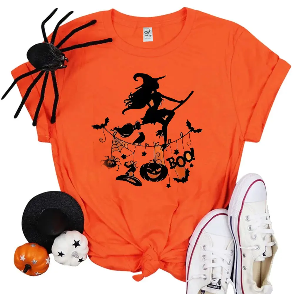 Funny Witch Tee Tops T-Shirt Women Halloween Print T-Shirt Spooky Vibes Casual Ladies Tshirt Summer Tshirt Female Tees Camisetas
Funny Witch Tee Tops T-Shirt Women Halloween Print T-Shirt Spooky Vibes Casual Ladies Tshirt Summer Tshirt Female Tees Camisetas