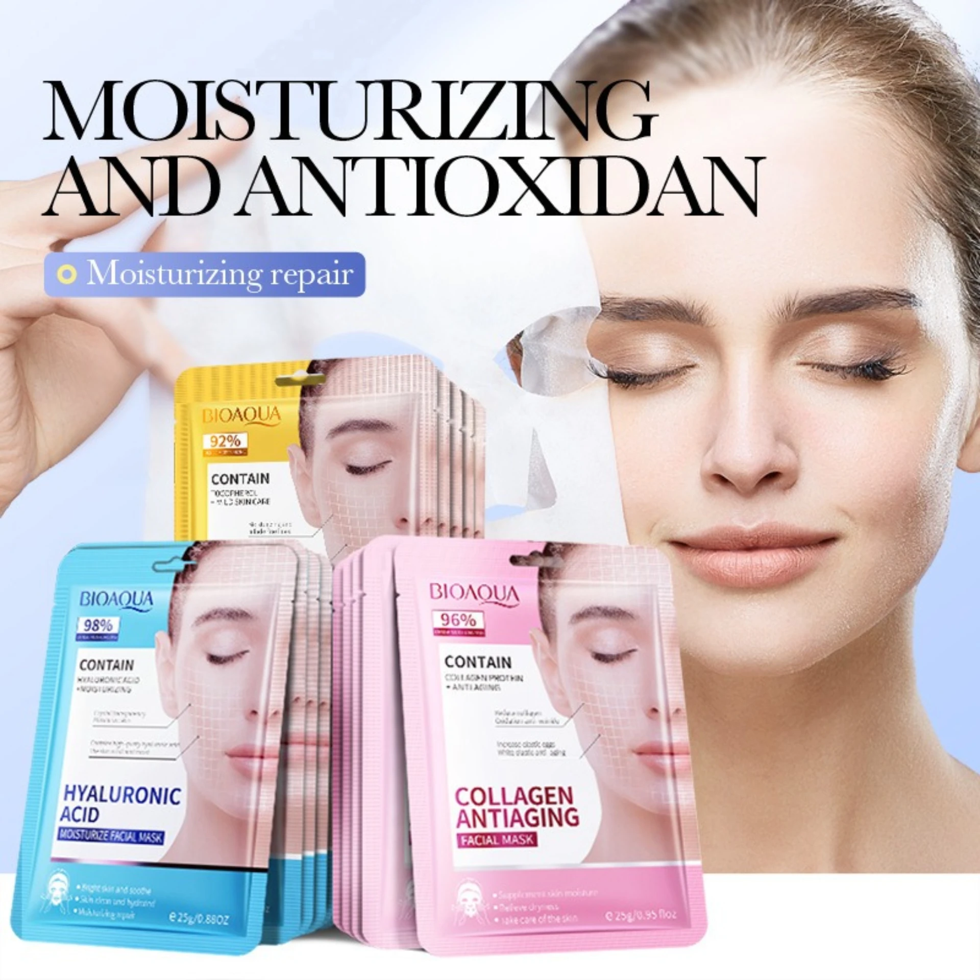 BIOAOUA Mask Hyaluronic Acid Hydrating Collagen Retinol Deep Moisturizing Improves Rough Rejuvenation Skincare
BIOAOUA Mask Hyaluronic Acid Hydrating Collagen Retinol Deep Moisturizing Improves Rough Rejuvenation Skincare