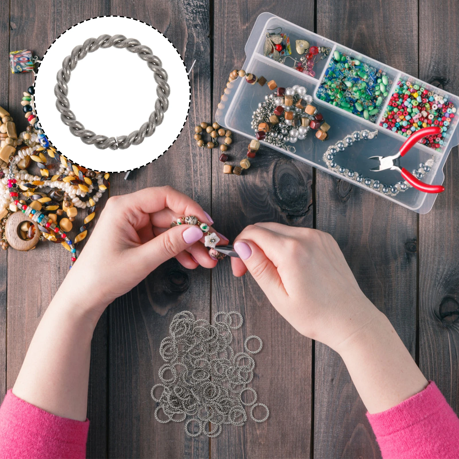 100pcs StainlessSteelTwistedJumpRings ConnectorOpen Adjustable JewelrySupplies NecklaceRings ValentineGift ChristmasPresent
100pcs StainlessSteelTwistedJumpRings ConnectorOpen Adjustable JewelrySupplies NecklaceRings ValentineGift ChristmasPresent