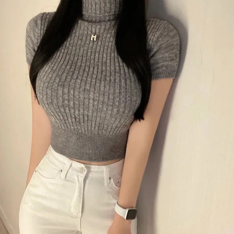 High Waist Short Sleeve Knitted Top Women's Style Show Body Recommended by Dongda Gate New Arrival Korean Style Slim Fit
High Waist Short Sleeve Knitted Top Women's Style Show Body Recommended by Dongda Gate New Arrival Korean Style Slim Fit