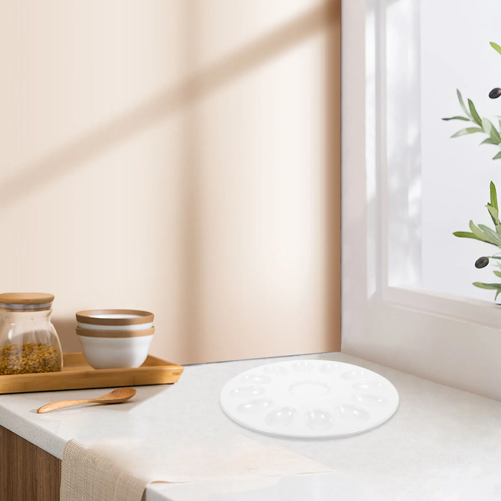 Stable 12 Hole Melamine Storage Tray Good Material Protective Effect for Kitchen Supermarket Placing
Stable 12 Hole Melamine Storage Tray Good Material Protective Effect for Kitchen Supermarket Placing