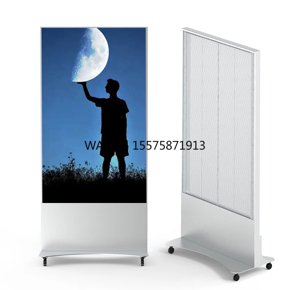 Factory Digital Led Poster ALL in ONE Portable Vertical Display Movie Sign Smart Video Wheels Stand Digital Led Poster
Factory Digital Led Poster ALL in ONE Portable Vertical Display Movie Sign Smart Video Wheels Stand Digital Led Poster