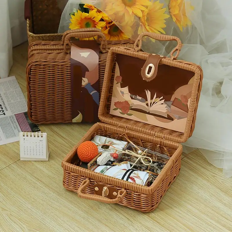 Rattan Gift Box Handmade Bamboo Weaving Case With Handle Decorative Organizer For Living Room Wedding Birthday Party Supplies
Rattan Gift Box Handmade Bamboo Weaving Case With Handle Decorative Organizer For Living Room Wedding Birthday Party Supplies