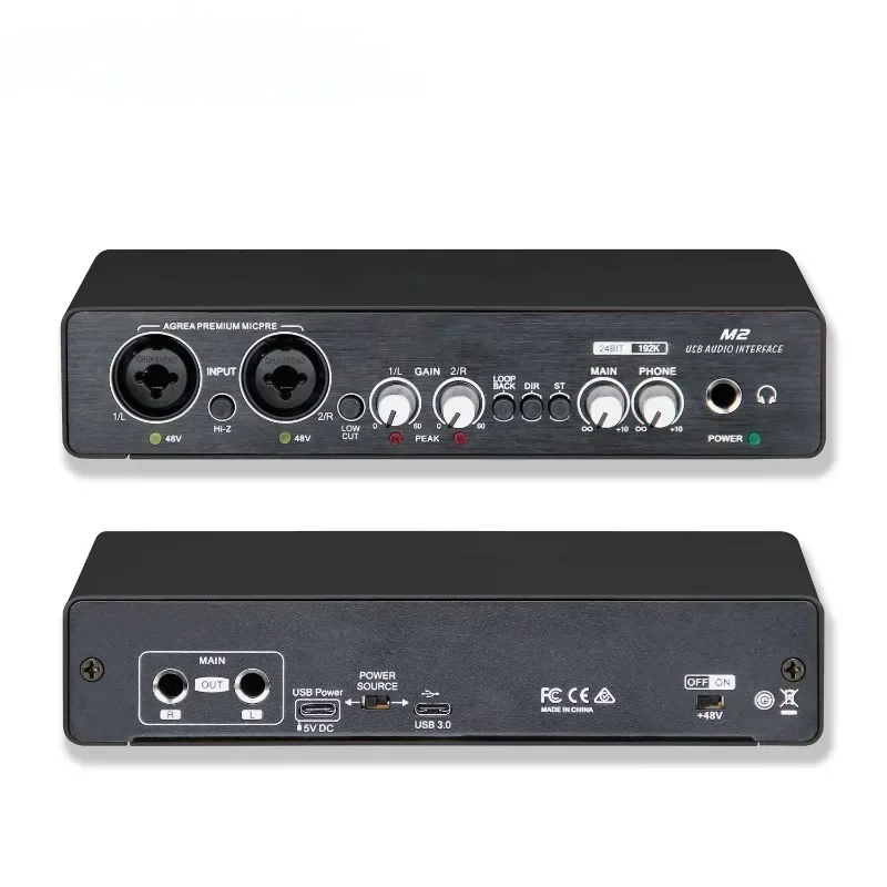 For GAX-UC22 24bit/192KHz Audio Interface Support High Resistance Instruments USB Computer Live Recording External Sound Card
For GAX-UC22 24bit/192KHz Audio Interface Support High Resistance Instruments USB Computer Live Recording External Sound Card