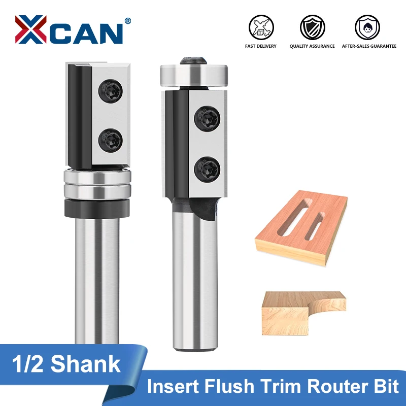 XCAN Milling Cutter 1/2 Shank Flush Trim Router Bit Wood Planer Bit with Carbide Insert for Wood Trimming Template Pattern Bit
XCAN Milling Cutter 1/2 Shank Flush Trim Router Bit Wood Planer Bit with Carbide Insert for Wood Trimming Template Pattern Bit