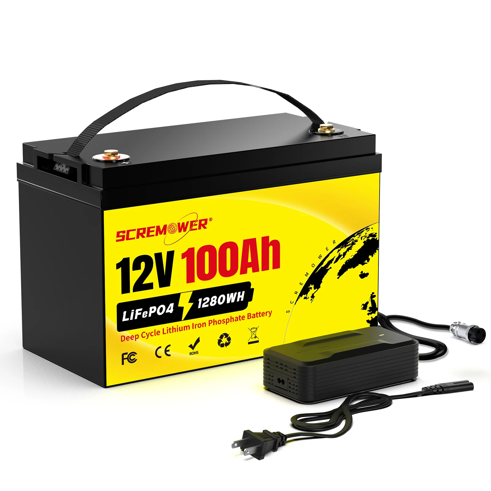 12V 100Ah LiFePO4 Lithium Battery Low Temperature Protection Deep Cycles for Trolling Motors,Marine,Rv,Solar Home Iron Phosphate
12V 100Ah LiFePO4 Lithium Battery Low Temperature Protection Deep Cycles for Trolling Motors,Marine,Rv,Solar Home Iron Phosphate