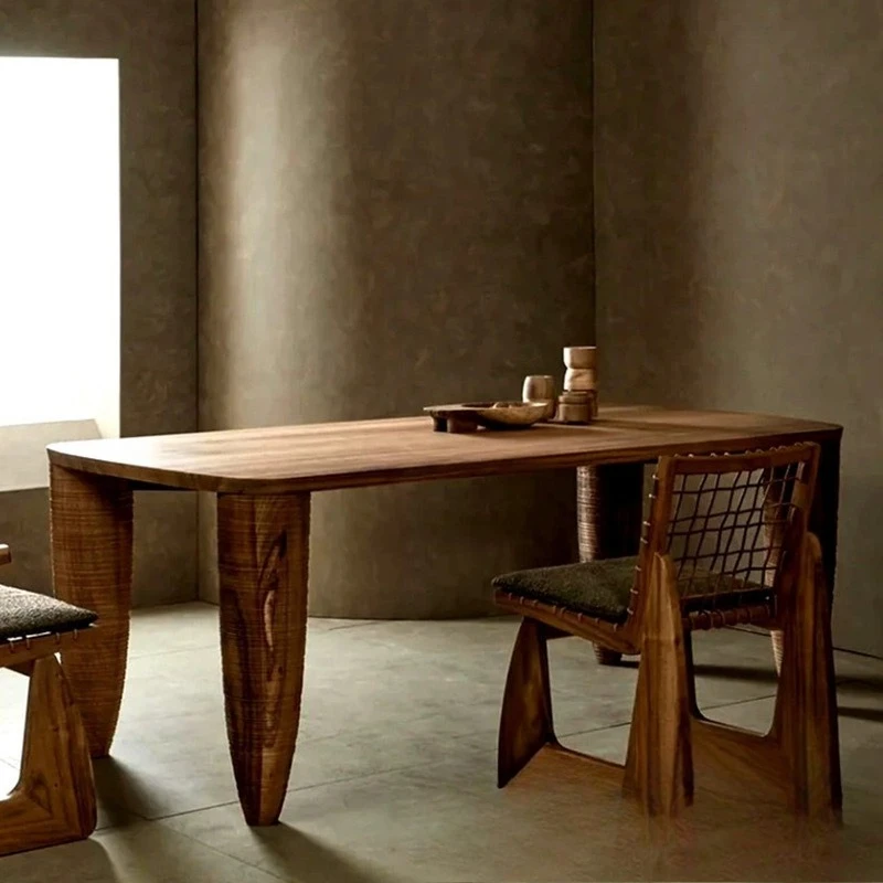 Medieval wabi-sabi style solid wood dining table creative personality rectangular desk desk vintage
Medieval wabi-sabi style solid wood dining table creative personality rectangular desk desk vintage