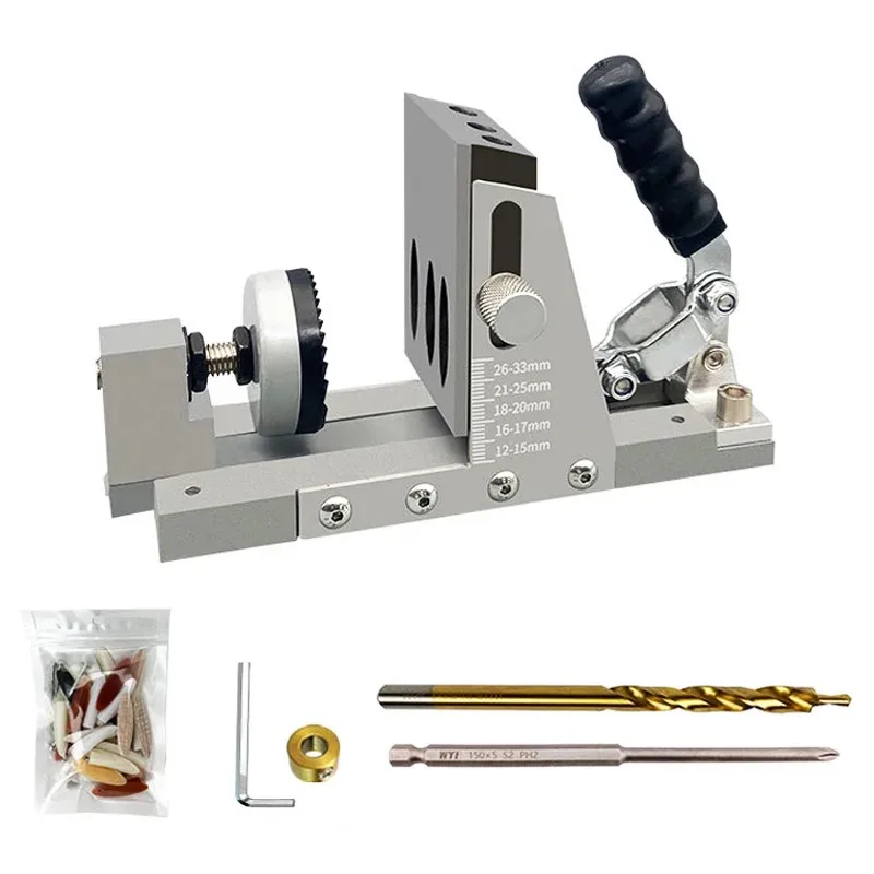 Pocket Hole Jig Kit Woodworking Oblique Hole Locator Drill Bits 15 Degree Angle Drill Guide Set Hole Puncher DIY Carpentry Tools
Pocket Hole Jig Kit Woodworking Oblique Hole Locator Drill Bits 15 Degree Angle Drill Guide Set Hole Puncher DIY Carpentry Tools