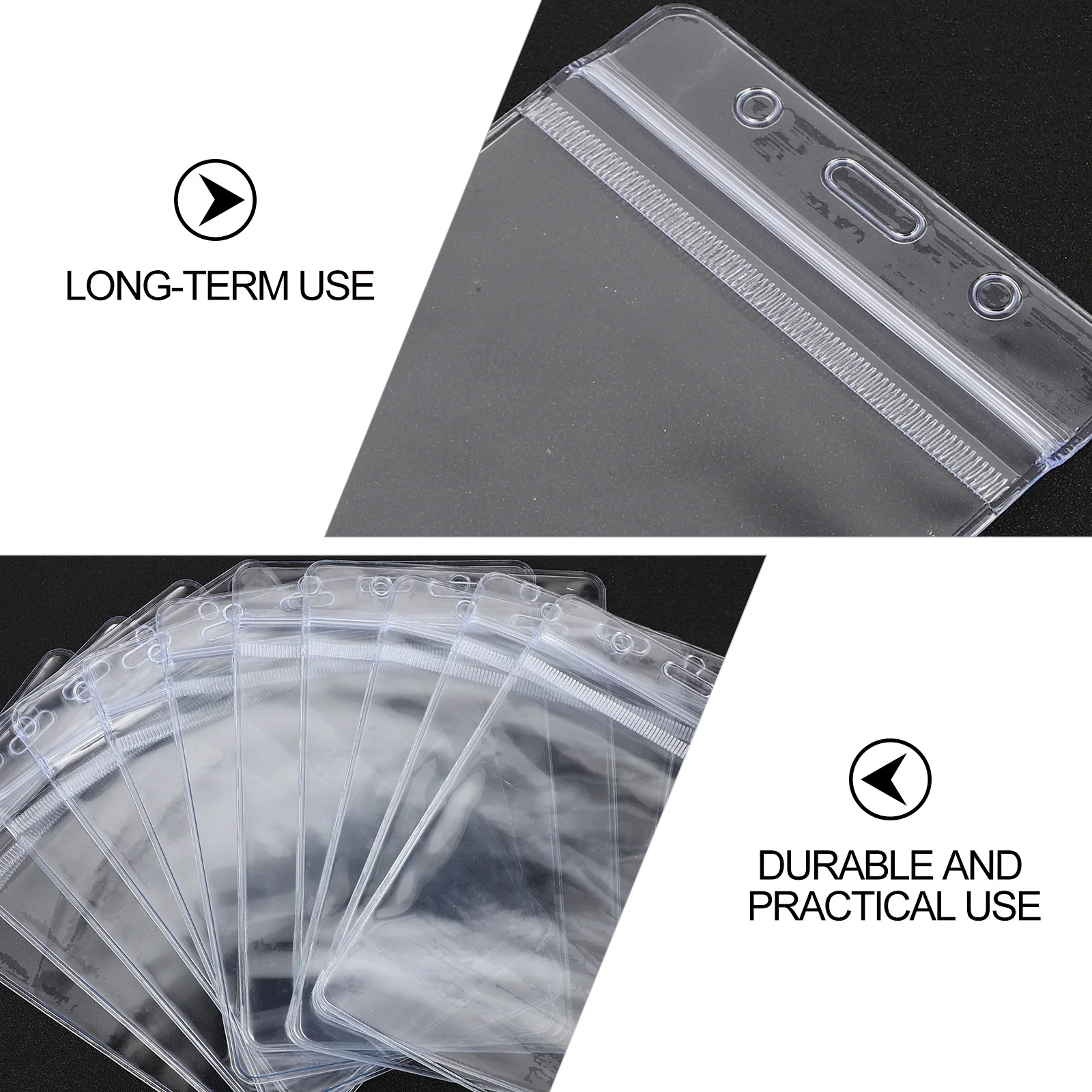 30 Pcs ID Card Holder Sealable Cover Sealing Strip Clear Sleeves PVC Badge Work Waterproof
30 Pcs ID Card Holder Sealable Cover Sealing Strip Clear Sleeves PVC Badge Work Waterproof