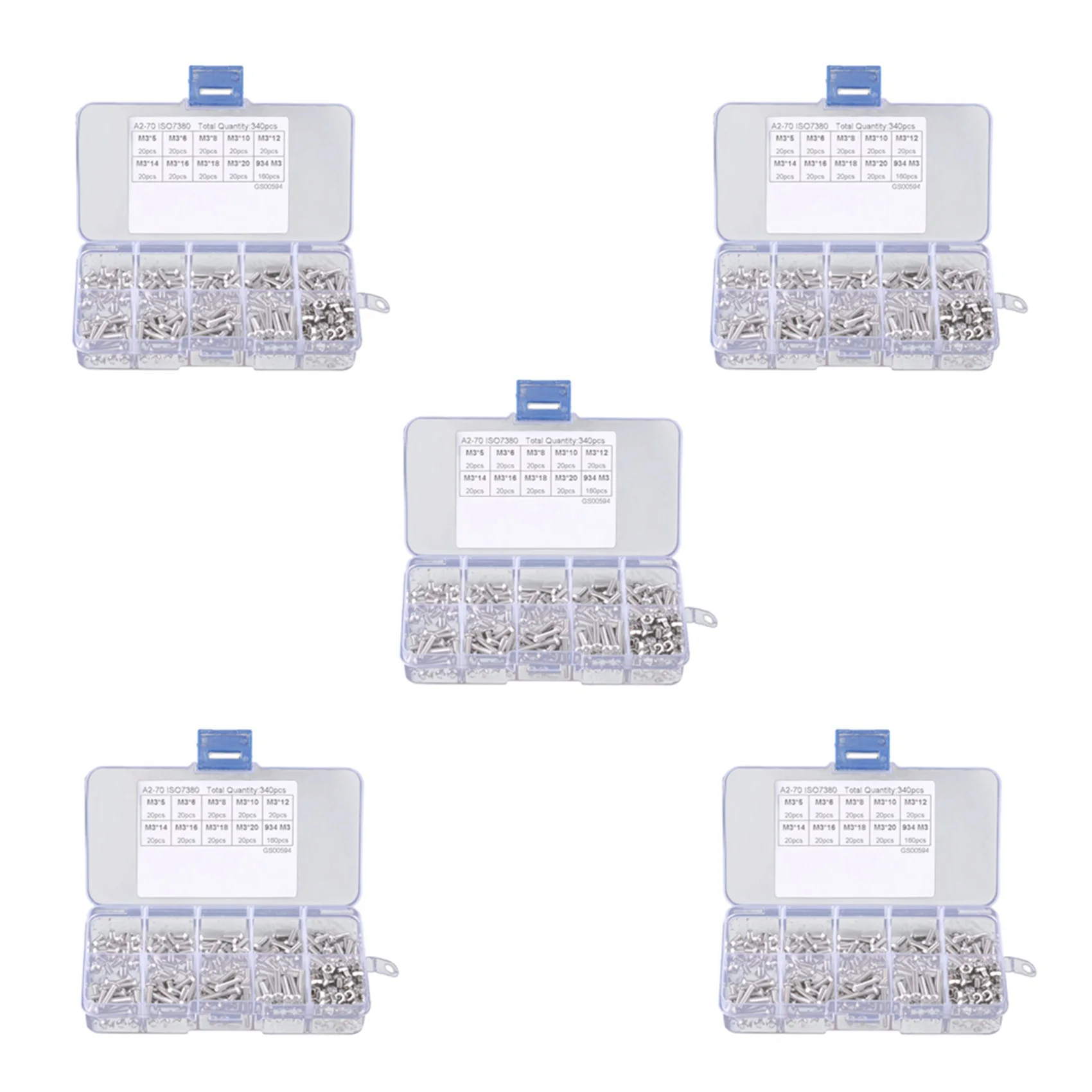 KYCOR-1700Pcs M3 Hex Socket Screw Nut Stainless Steel M3 Screws Nuts Assortment Kit Fastener
KYCOR-1700Pcs M3 Hex Socket Screw Nut Stainless Steel M3 Screws Nuts Assortment Kit Fastener