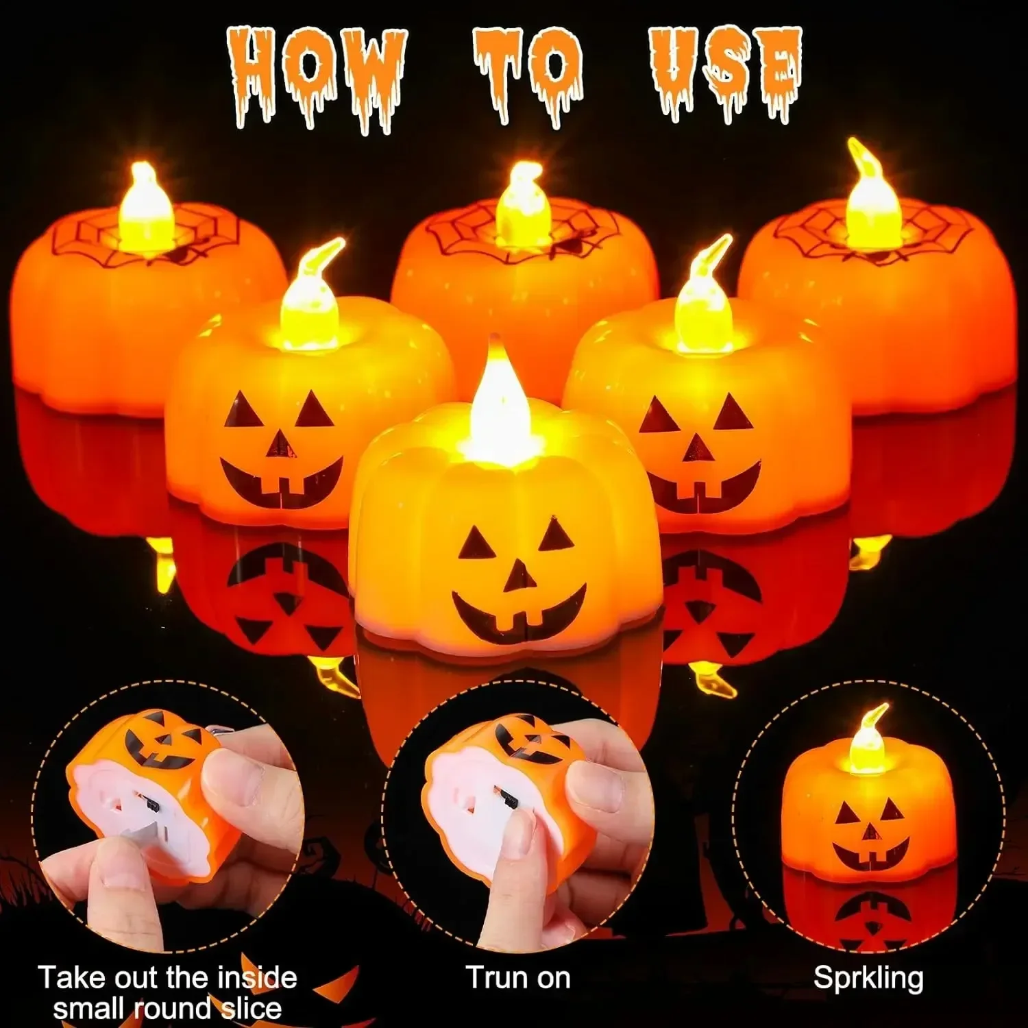 100PCS Halloween Pumpkin Candle Lights led Electronic Candle Lights Party Supplies Ornaments Night Lights Halloween Decorations
100PCS Halloween Pumpkin Candle Lights led Electronic Candle Lights Party Supplies Ornaments Night Lights Halloween Decorations