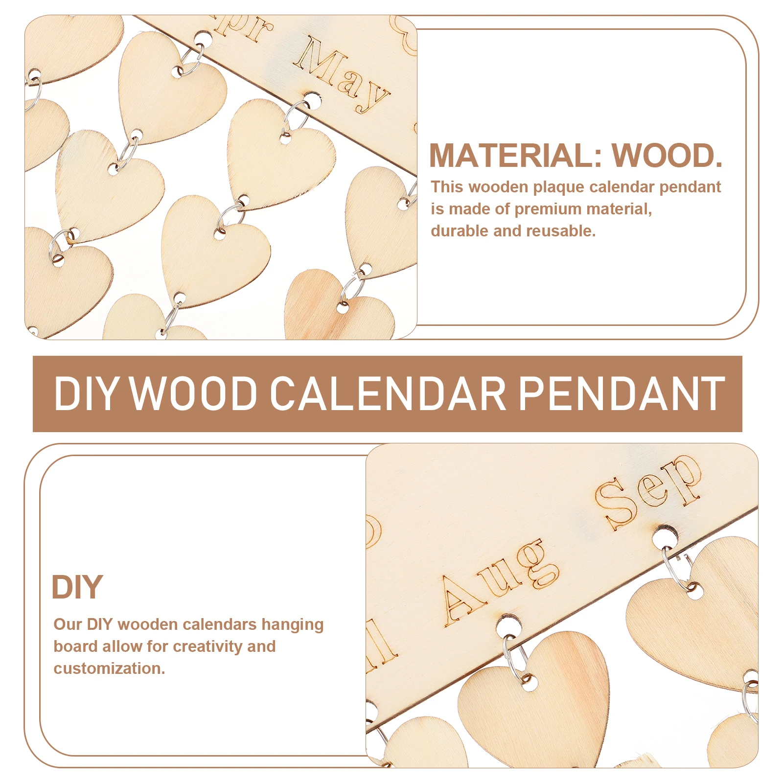 1 Set Diy Wooden Calendar Hanging Board Wall Decor Family Reminder Rope Design Home Office Birthday Anniversary Date Tracker
1 Set Diy Wooden Calendar Hanging Board Wall Decor Family Reminder Rope Design Home Office Birthday Anniversary Date Tracker
