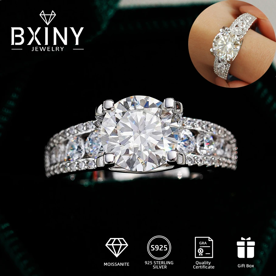 BXINY 2/3/5Carat Moissanite Rings 925 Sterling Silver GRA Certified Lab Diamond for Women Wedding Band Fine Jewelry Luxury Gifts
BXINY 2/3/5Carat Moissanite Rings 925 Sterling Silver GRA Certified Lab Diamond for Women Wedding Band Fine Jewelry Luxury Gifts