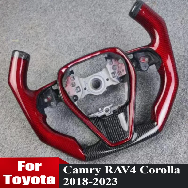 Руль из углеродного волокна для Toyota Camry Corolla RAV4 Avalon 2018-2023 F1, автомобильный руль гоночного стиля с центральной отделкой
Руль из углеродного волокна для Toyota Camry Corolla RAV4 Avalon 2018-2023 F1, автомобильный руль гоночного стиля с центральной отделкой