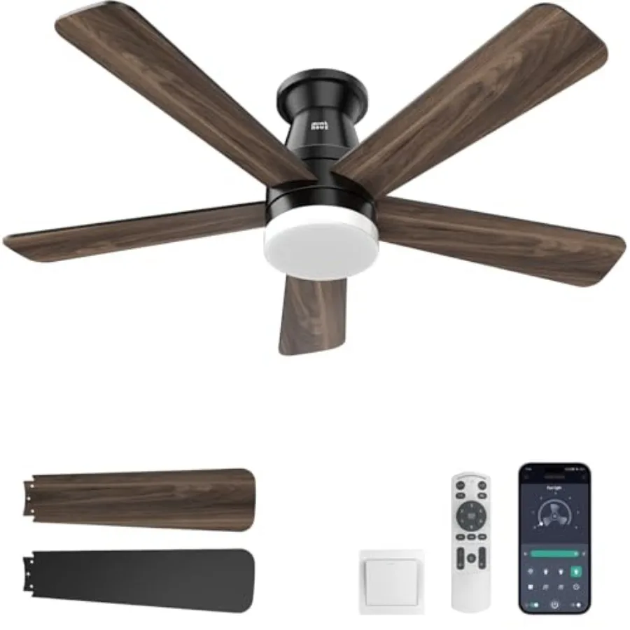 Ceiling Fans with Lights 42 inch Ceiling Fan with Light with APP/Remote Control 6000K Dimmable LED Modern Flush Mount Ceiling F
Ceiling Fans with Lights 42 inch Ceiling Fan with Light with APP/Remote Control 6000K Dimmable LED Modern Flush Mount Ceiling F