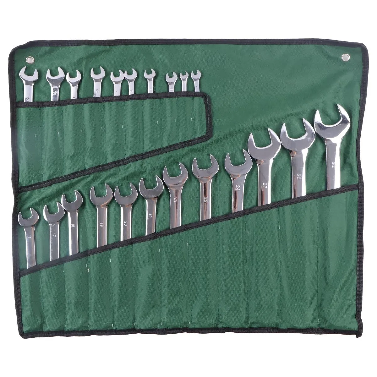 22 Pieces Metric Full-Polished Combination Wrench Set TY19977 for John Deere
22 Pieces Metric Full-Polished Combination Wrench Set TY19977 for John Deere