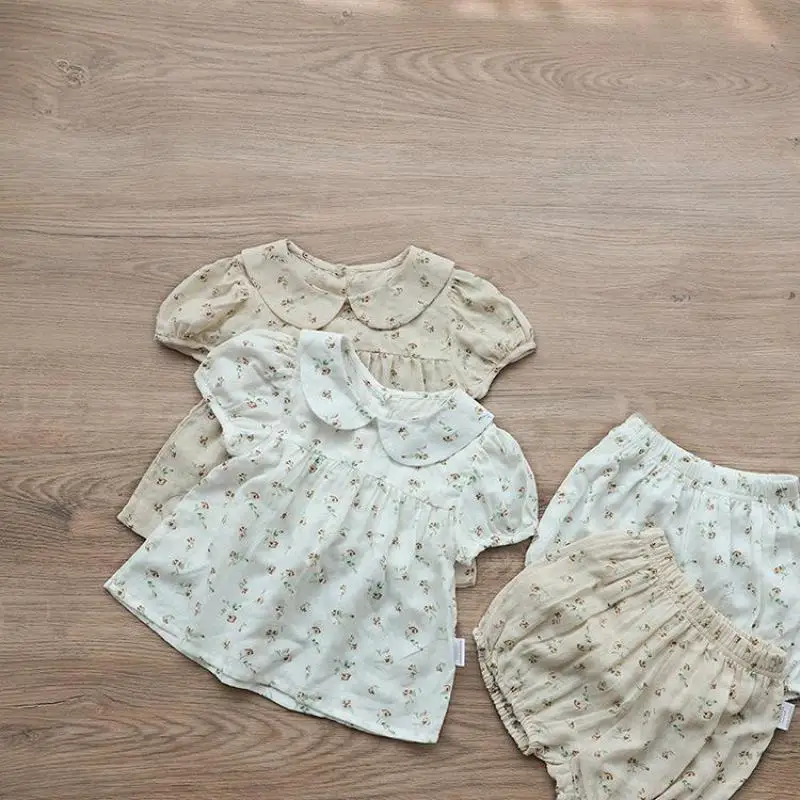 2026 Summer New Baby Girl Short Sleeve Clothes Set Girls Floral Peter Pan Collar Tops + Shorts 2pcs Suit Toddler Cotton Outfits
2026 Summer New Baby Girl Short Sleeve Clothes Set Girls Floral Peter Pan Collar Tops + Shorts 2pcs Suit Toddler Cotton Outfits