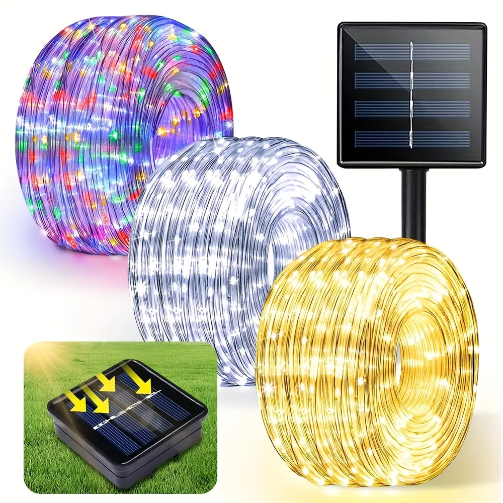 Уличные гирлянды 50/100/200/300 светодиодов, солнечный веревочный светильник, IP65, солнечные фонари для кемпинга, забора, патио, дорожки, садовые украшения
Уличные гирлянды 50/100/200/300 светодиодов, солнечный веревочный светильник, IP65, солнечные фонари для кемпинга, забора, патио, дорожки, садовые украшения