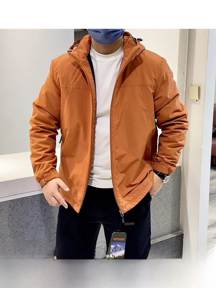Outdoor Men's Fce Lined Thiened Pure Color Detachable Hood Casual Jaet Windproof Waterproof Mountain Series High Densi
Outdoor Men's Fce Lined Thiened Pure Color Detachable Hood Casual Jaet Windproof Waterproof Mountain Series High Densi