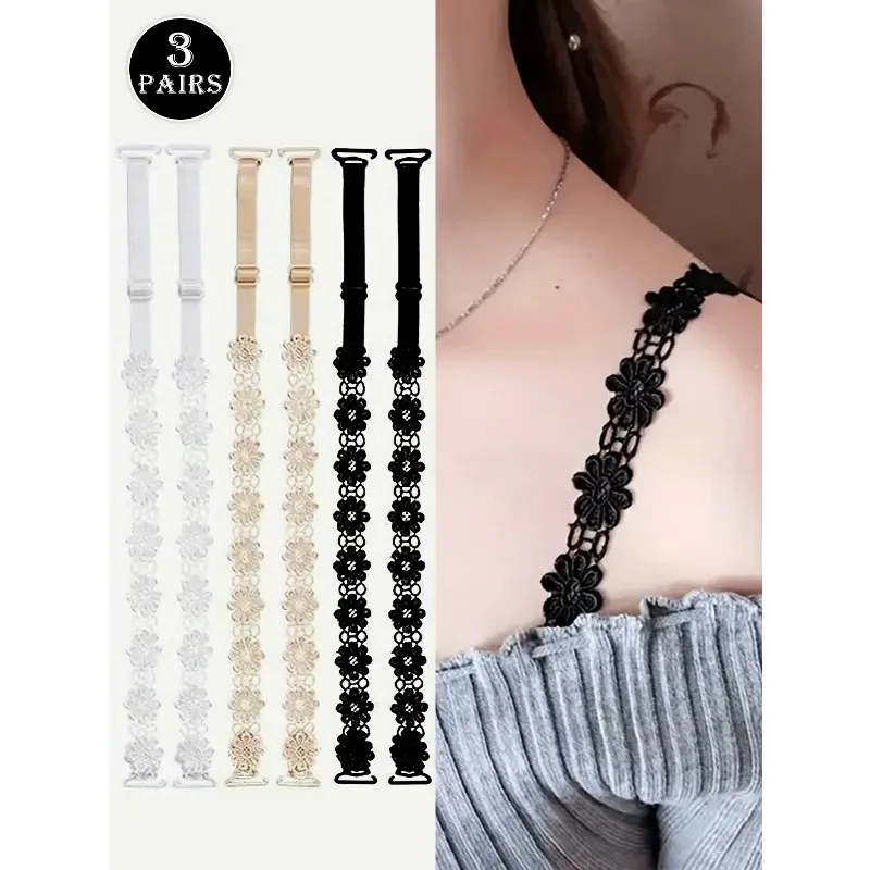 Кружевные бретельки для бюстгальтера с цветочным узором, регулируемые, противоскользящие, для женщин, универсальные бретельки для нижнего белья, аксессуары для белья, 3 пары
Кружевные бретельки для бюстгальтера с цветочным узором, регулируемые, противоскользящие, для женщин, универсальные бретельки для нижнего белья, аксессуары для белья, 3 пары