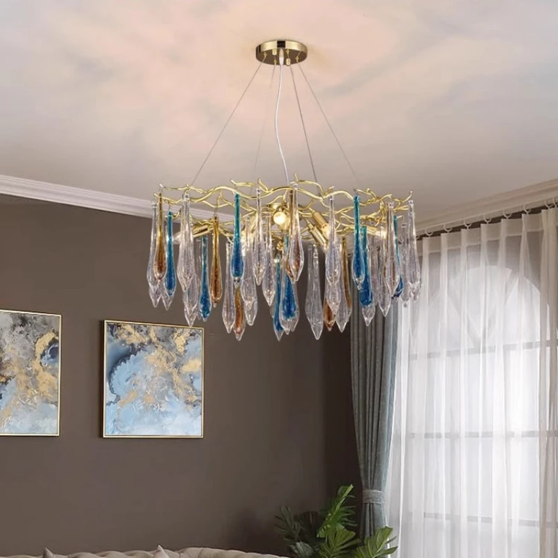 Modern Style Atmospheric Living Room Dining Table Bedroom Light Tree Branch Shaped Post-modern Water Droplet Pendant Lamp
Modern Style Atmospheric Living Room Dining Table Bedroom Light Tree Branch Shaped Post-modern Water Droplet Pendant Lamp