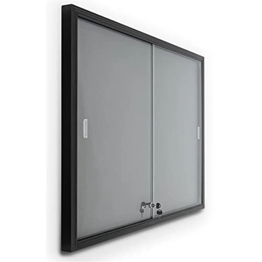 4' x 3' Enclosed Locking Bulletin Board for Indoor Use Gray Fabric - Black FBSD43BKGLG
4' x 3' Enclosed Locking Bulletin Board for Indoor Use Gray Fabric - Black FBSD43BKGLG